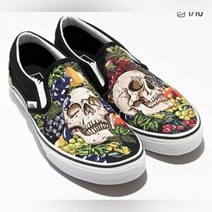 Vans Slip-On Fruit Skull Skate Shoes women’s size 6.5